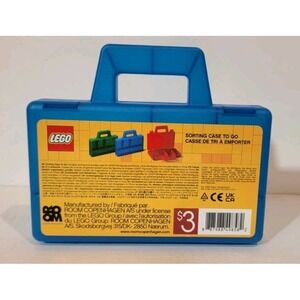 LEGO Blue 4087 Sorting Box Travel Case Organizing Dividers To Go Case‎